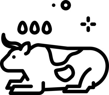 Tatlı bir köpeğin karikatür çizimi.