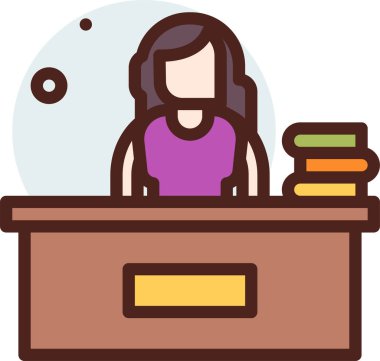 iş ve ofis çalışanı ikon vektör illüstrasyonu