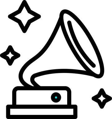 Müzik. Web simgesi basit illüstrasyon