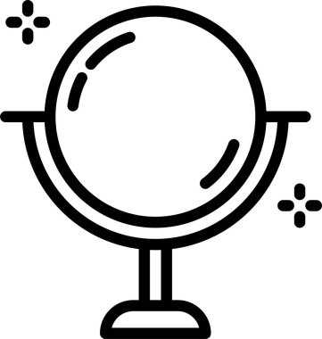 ayna web simgesi, basit vektör illüstrasyonu 