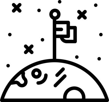 Gece gökyüzünde ayın vektör çizimi