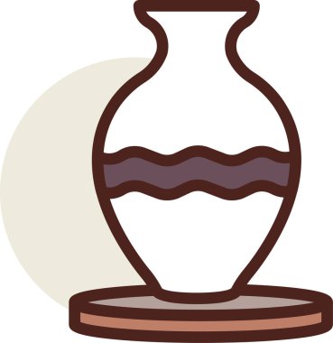 Tencerede bir sürahi su, vektör çizimi