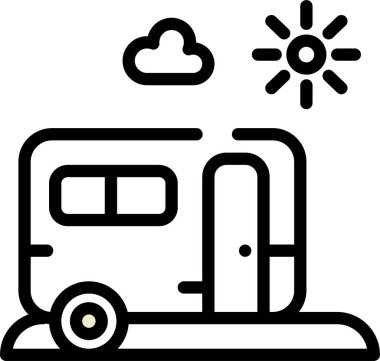 - Araba. Web simgesi basit illüstrasyon