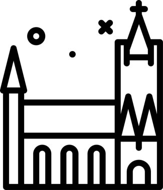 Kilise simgesi, vektör illüstrasyonu
