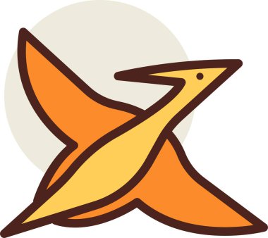 Dinozor. Web simgesi basit illüstrasyon 