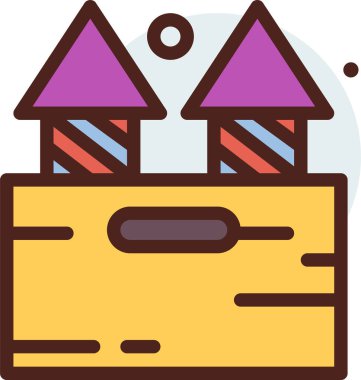 Havai fişekler. Web simgesi basit tasarım