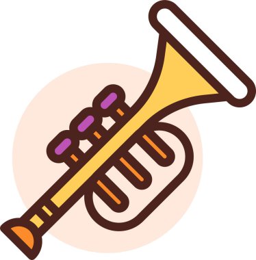 Trompet. Web simgesi basit tasarım