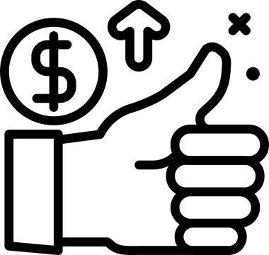 Dolar. Web simgesi basit illüstrasyon