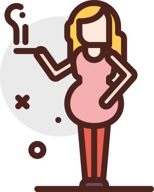 Kalbi olan bir kadının vektör çizimi