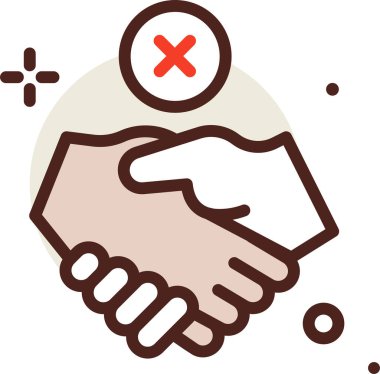 El sıkışma simgesi vektör illüstrasyonu