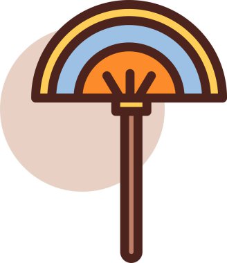 Güzel güneş. Web simgesi vektör illüstrasyonu