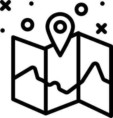 Harita. Web simgesi basit illüstrasyon