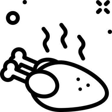 yiyecek ve içecek düz vektör simgesi.