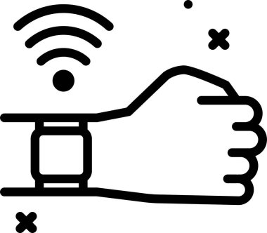 smartwatch simgesi, vektör illüstrasyonu