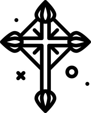 Hristiyan web simgesi, basit vektör illüstrasyonu  