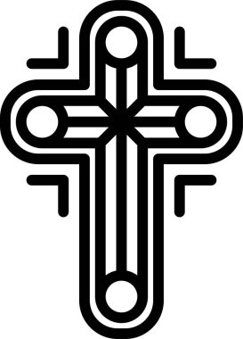 Hristiyan web simgesi, basit vektör illüstrasyonu  