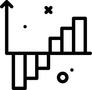 Beyaz arkaplanda izole edilmiş ikon ve vektör illüstrasyonunu istatistiksel olarak analiz et  