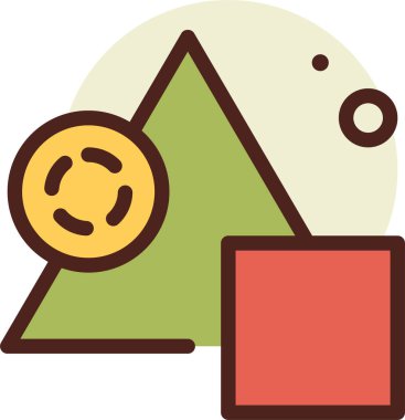 soyut şekiller simge, vektör illüstrasyonu beyaz arkaplan üzerinde izole 