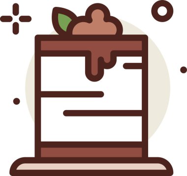 Tatlı kek. Web simgesi basit illüstrasyon 