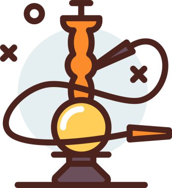 Nargile. Web simgesi basit tasarım