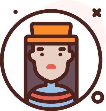 Avatar simgesi, vektör illüstrasyonu