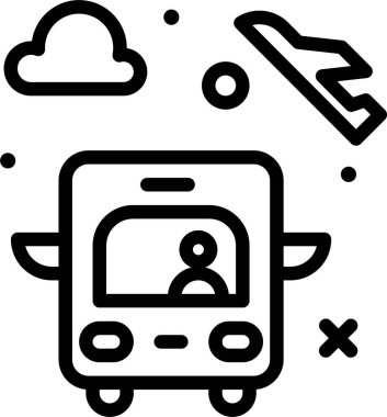 Otobüs. Web simgesi basit illüstrasyon