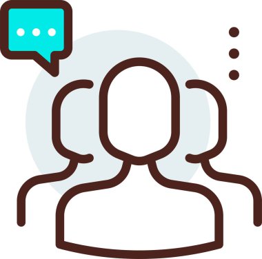 Konuş. Web simgesi basit illüstrasyon