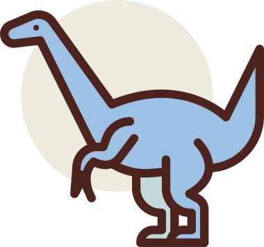 Dinozor. Web simgesi basit illüstrasyon 