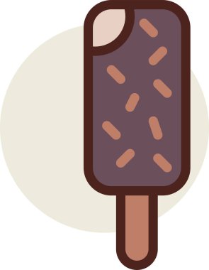 Dondurma. vektör illüstrasyonu