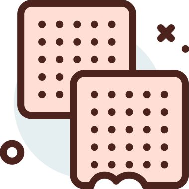 ekmek web simgesi, basit vektör illüstrasyonu 