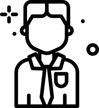 Doktor. Web simgesi basit tasarım