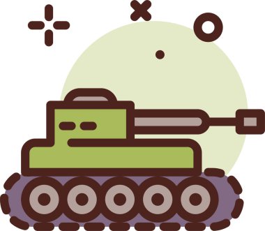 Askeri tank. vektör illüstrasyonu