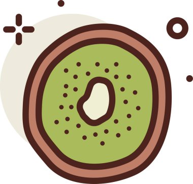 Çikolatalı çörek ikonu. web için kruvasan kahve vektör simgelerinin düz çizimi