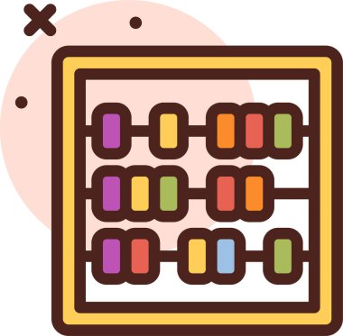 Abaküs. Web simgesi basit illüstrasyon