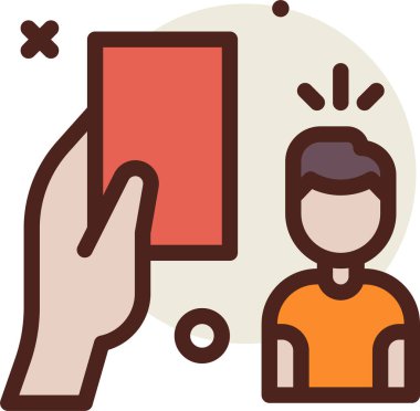 Kalp ikonu olan bir adam. vektör illüstrasyonu