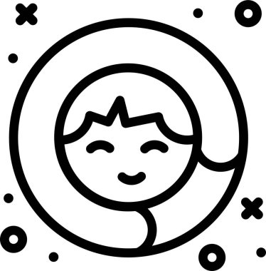 kadın simgesi, vektör illüstrasyonu