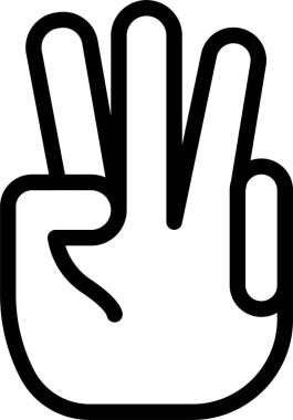 El hareketi simgesi, vektör illüstrasyonu