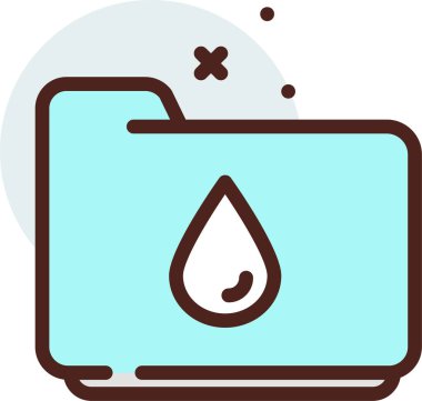 Beyaz arkaplanda izole edilmiş dizin simgesi ve vektör illüstrasyonu 