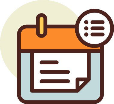 Takvim. Web simgesi basit illüstrasyon