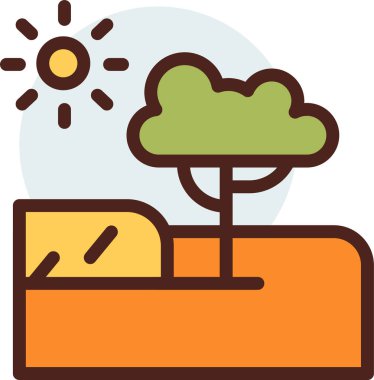 Ağaç. Web simgesi basit tasarım