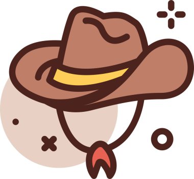 Batı web simgesi, basit vektör illüstrasyonu