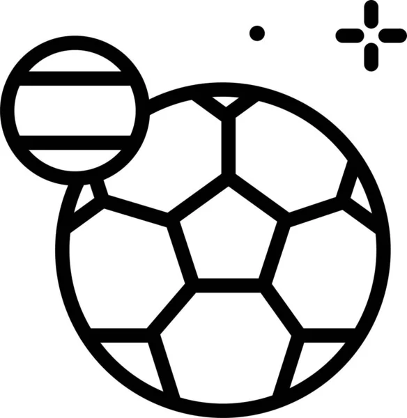 Футбольный Мяч Простая Иллюстрация — стоковый вектор