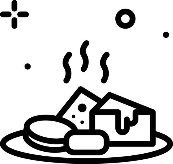 Comida Icono Web Ilustración Simple — Archivo Imágenes Vectoriales