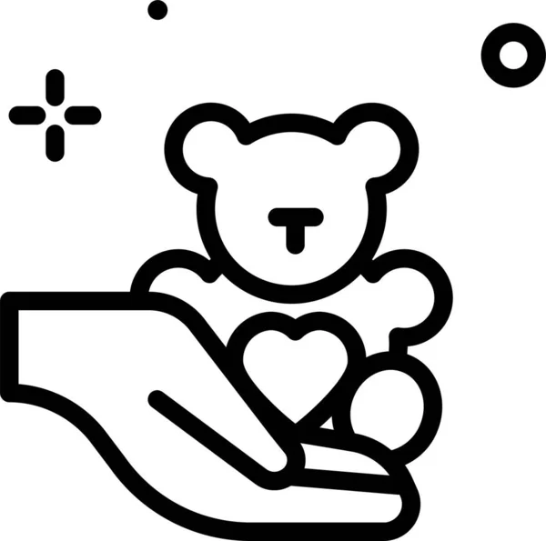 Teddy Bear Simple Design — Stock Vector