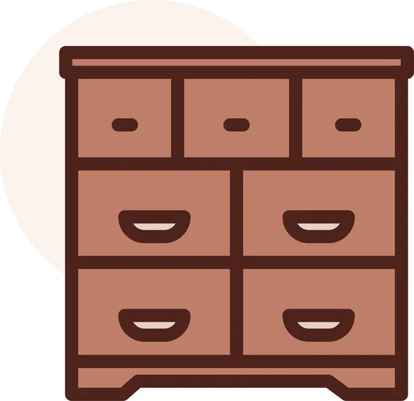 Cajones Icono Web Ilustración Simple — Vector de stock