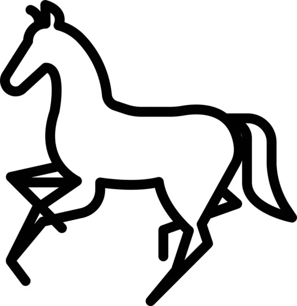 Cheval Icône Web Illustration Simple — Image vectorielle