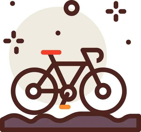 Ilustración Vectorial Una Bicicleta — Archivo Imágenes Vectoriales