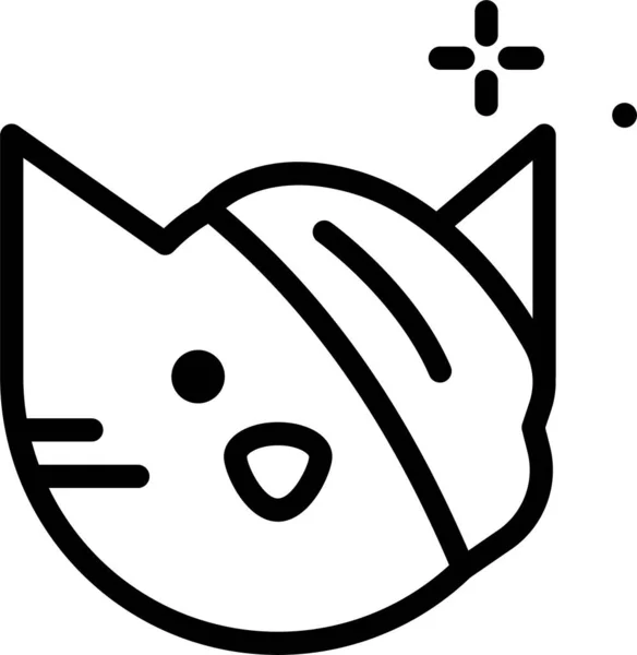 Kucing Ikon Web Ilustrasi Sederhana - Stok Vektor