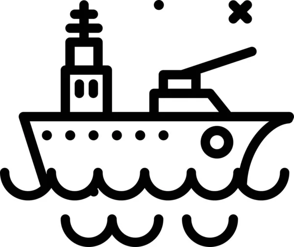 Schip Web Icoon Eenvoudige Vector Illustratie — Stockvector