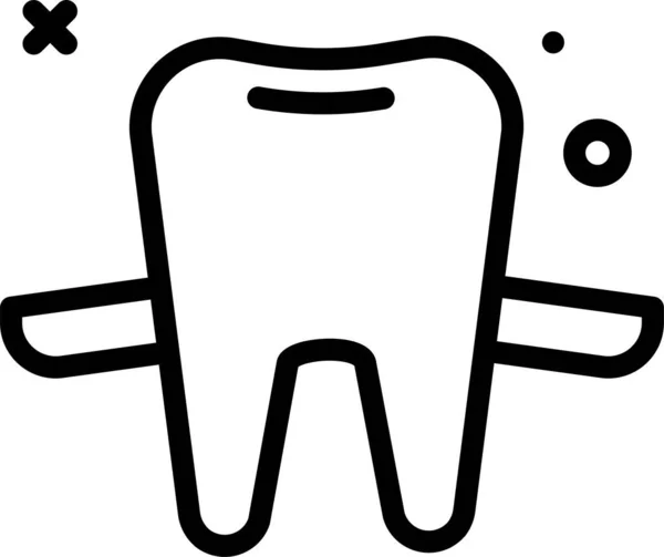 Atención Dental Ilustración Simple — Vector de stock